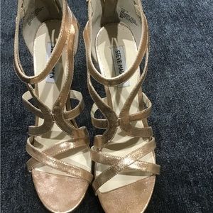 Steve Madden size 11 gold strappy heels